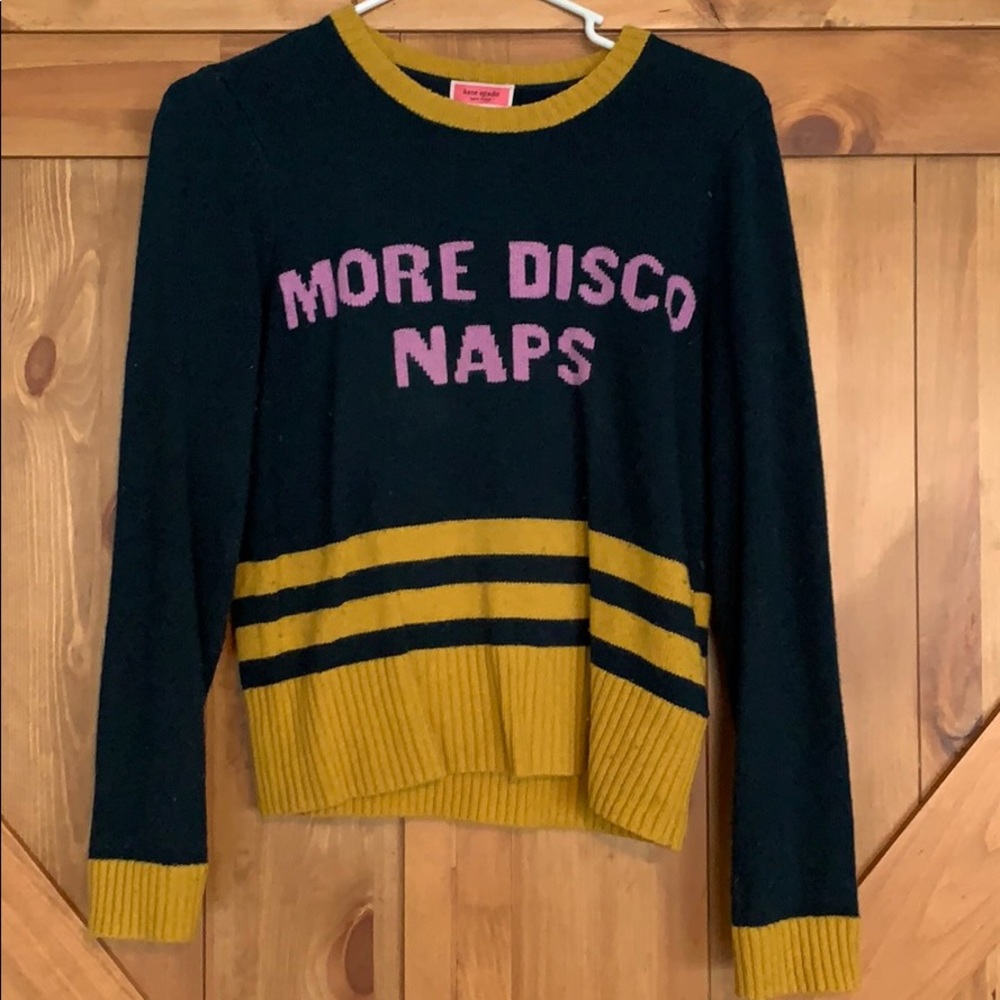 Kate Spade “more disco naps” sweater